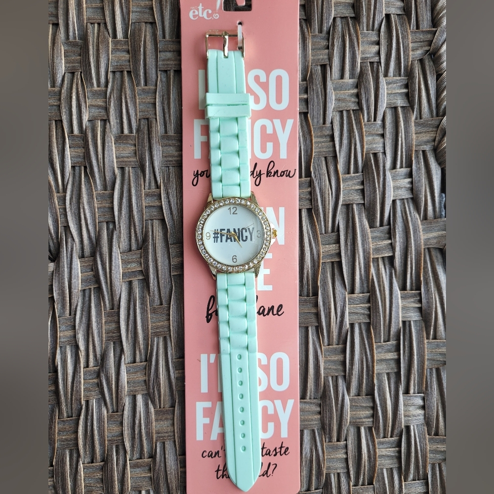 Mint Green Rhinestone Watch - Picture 4 of 5